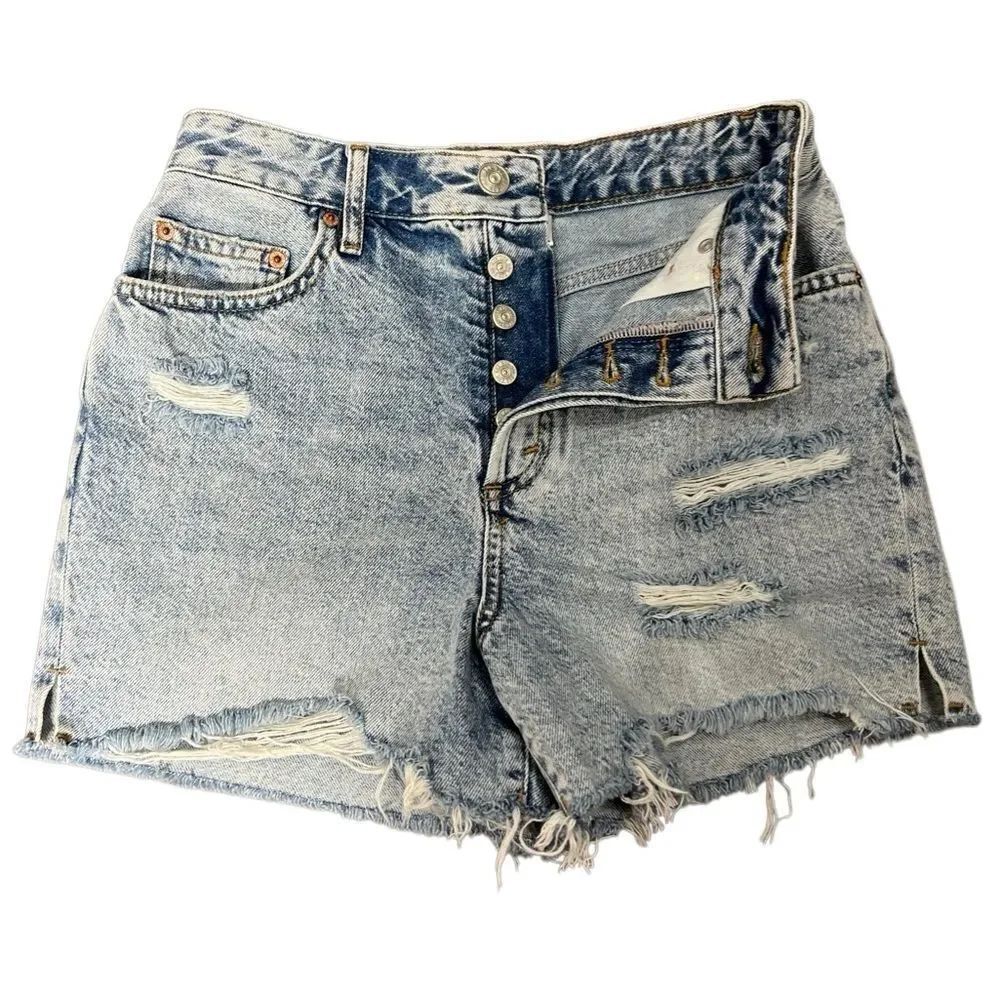 BDG Urban Outfitters Surf High-Waisted Denim Short Light Wash Size 25